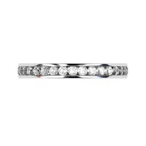 Round Brilliant Channel Set Half Eternity Ring