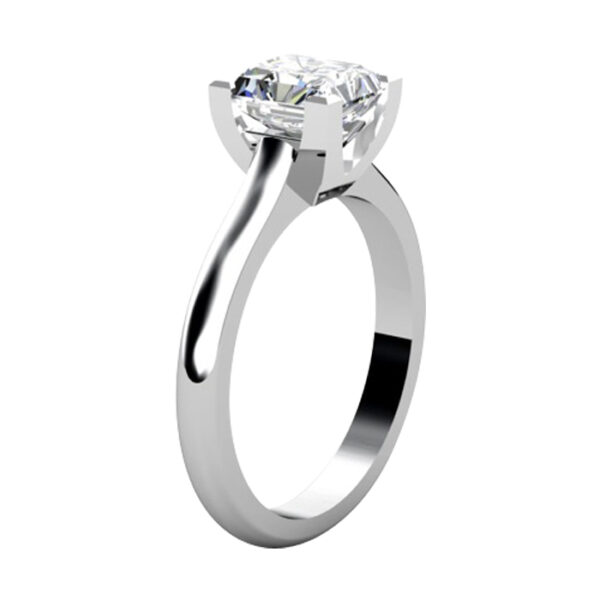 Solitaire Radiant Cut Diamond Engagement Ring 2