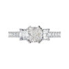 Trilogy Radiant Cut Diamond Ring with Side Diamonds copy