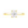 soliatire oval diamond enagement ring in yellow gold y