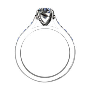 Diamond Ring with Sapphire and Diamond Band 3