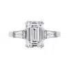 Emerald Cut Diamond With Baguette Side Stones