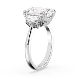 Emerald Cut Diamond With Cadillac Diamonds 3