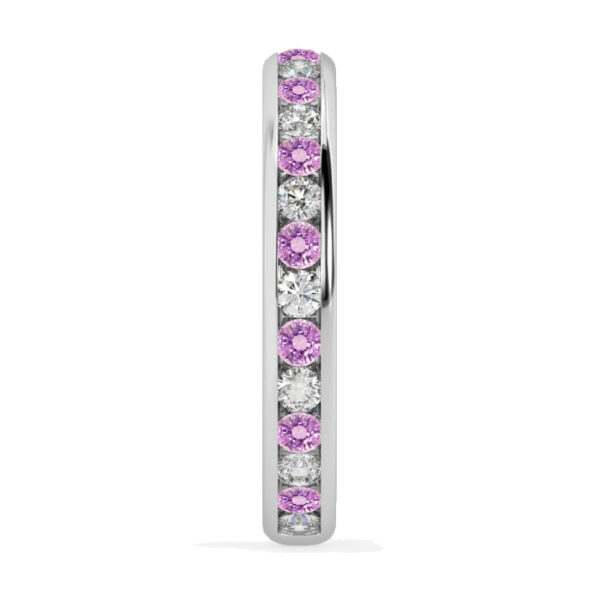 Pink Sapphire and Diamond Eternity Ring 3