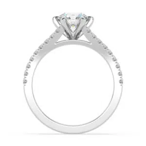 Round Diamond Ring with Split Shank Band 2