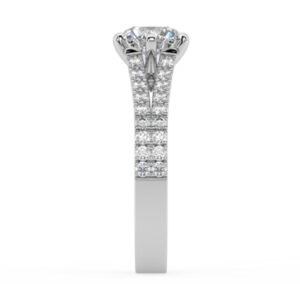 Round Diamond Ring with Split Shank Band 3