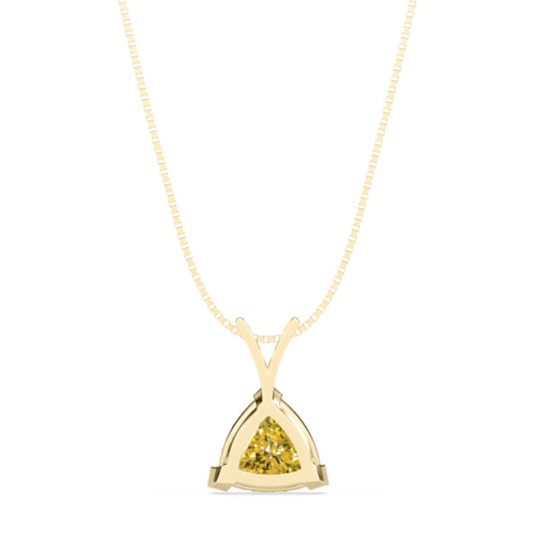 Trilliant Cut Yellow Diamond Necklace 4