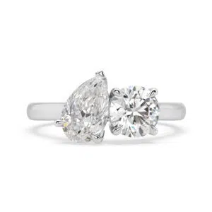 Two Stone Diamond Engagement Ring