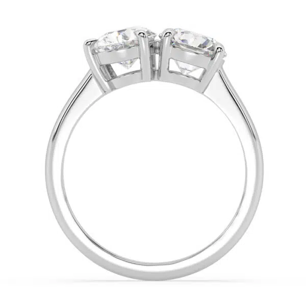 Two Stone Diamond Engagement Ring 4