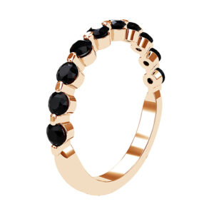 black diamond eternity ring in rose gold 2