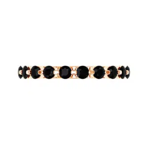 black diamond eternity ring in rose gold