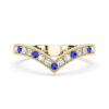 fitted diamond and sapphire wedding band yellow gold