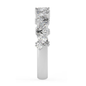 marquise and round diamond eternity ring 2