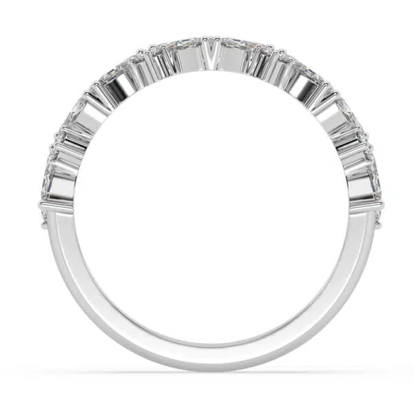 marquise and round diamond eternity ring 4