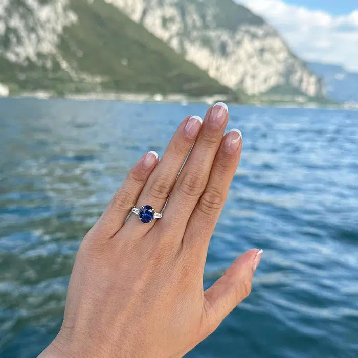 Blue sales sapphire engagement