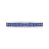 blue sapphire half eternity channel set