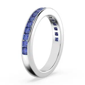 blue sapphire half eternity channel set 3