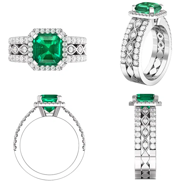 emerald high jewellery render