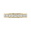 full eternity pave set yellow gold band