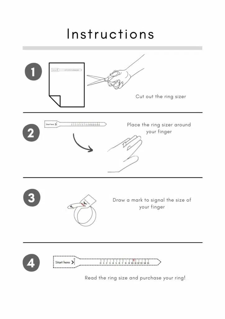 printable ring sizer