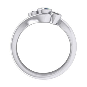 Three stone bezel set round diamonds 2