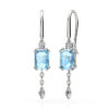 aqua drop earrings with marquise diamond drops