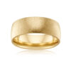 brushed yellow gold wedding band