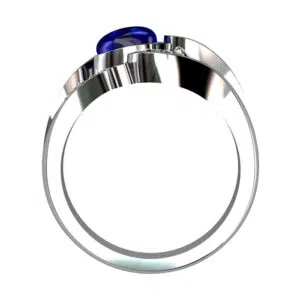 modern sapphire and diamond bezel set design 2