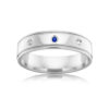 sapphire and diamond wedding ring