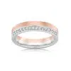 two tone mens wedding ring with diamonds