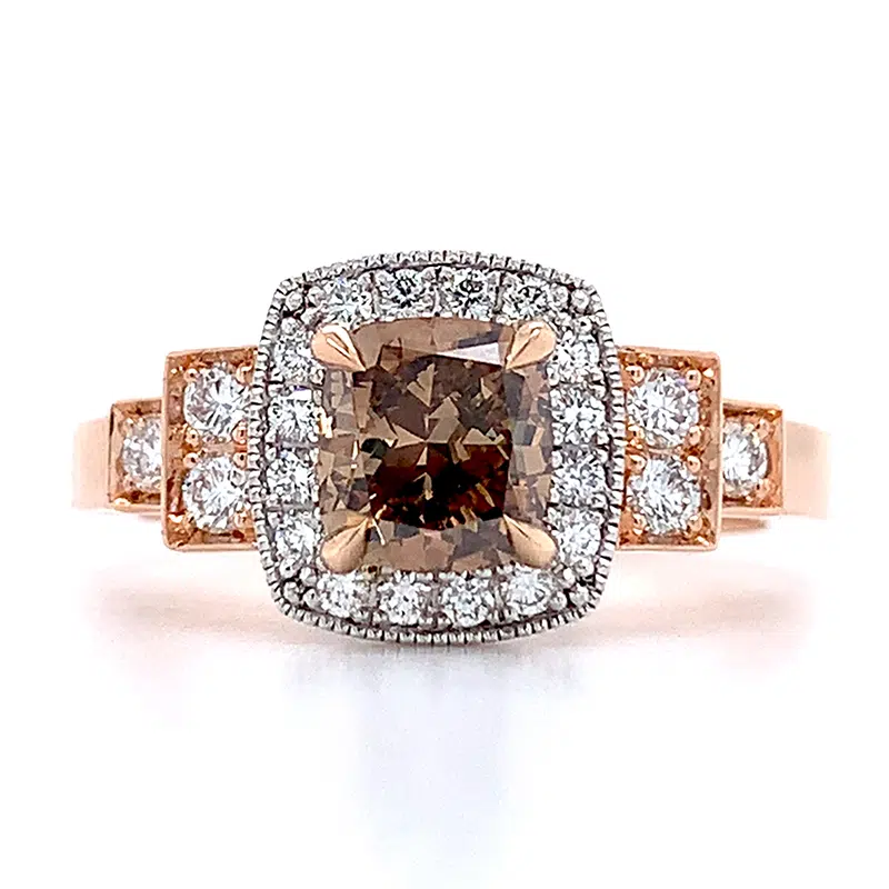 vintage art deco cognac diamond