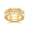 yellow gold mens ring with matt texture