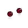 Ruby Bezel Set Studs 4mm front