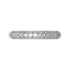 Three Row Cobblestone Micro Pave Diamond Half Eternity Band 1