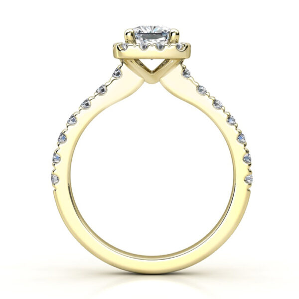 asscher cut halo engagement ring in yellow gold 2