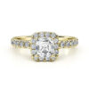 asscher cut halo engagement ring in yellow gold 4