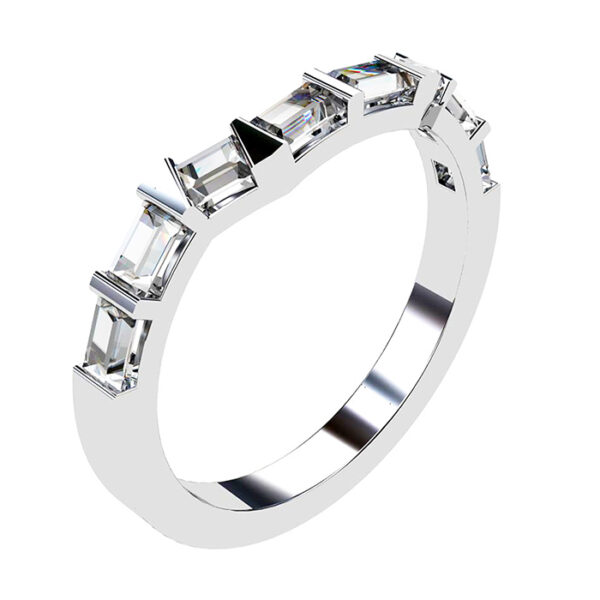 baguette diamond fitted wedding band 2