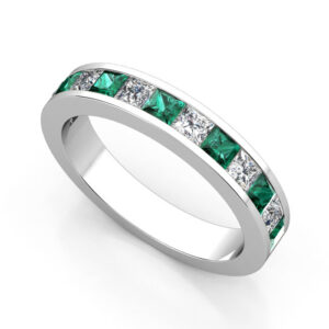 carre diamond and emerald eternity band 2