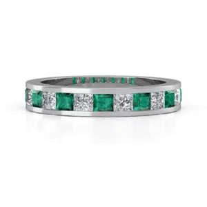 carre diamond and emerald eternity band 4