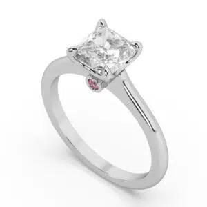 classic princess cut solitaire engagement ring 2