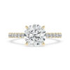 classic round cut diamond with diamond band 1