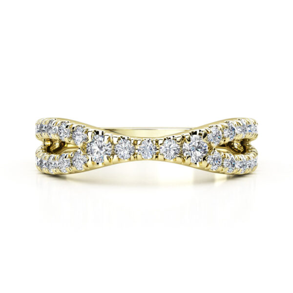 diamond split band wedding ring yg 4