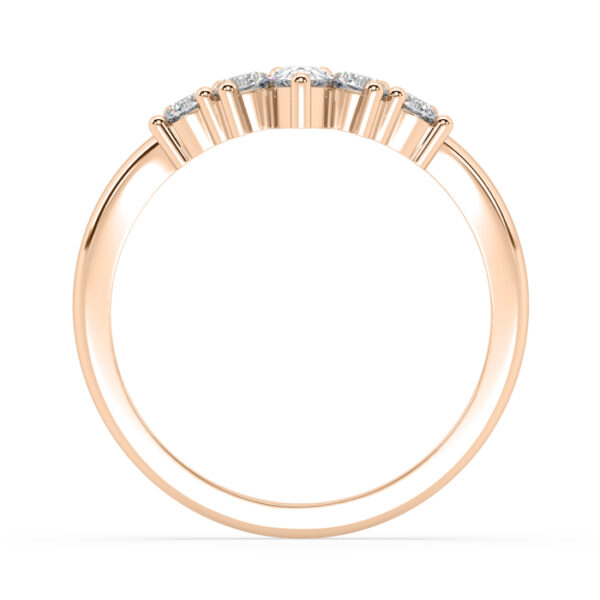 fitted diamond wedding ring rose gold 2