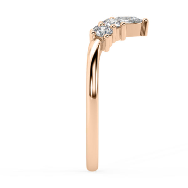 fitted diamond wedding ring rose gold 4