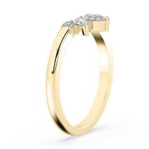 fitted wedding band with pear shaped diamonds 3