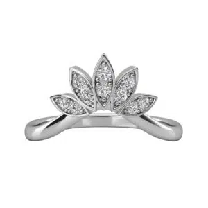 five leaf diamond fitted ring 1