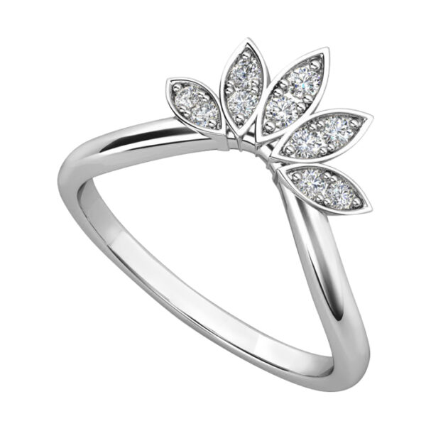 five leaf diamond fitted ring 4