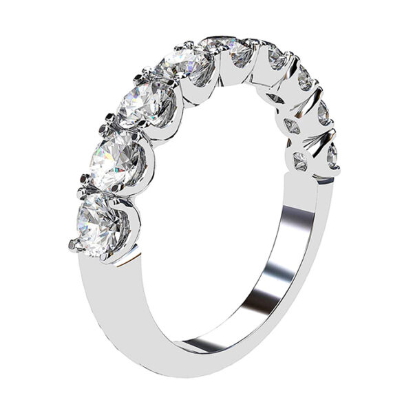 flat claw half diamond eternity ring 2