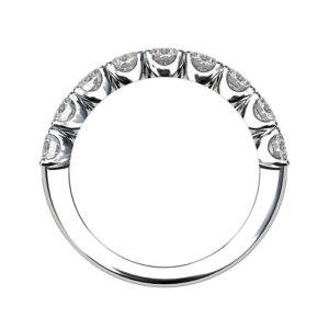 flat claw half diamond eternity ring 3