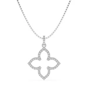 four leaf clover diamond necklace 1